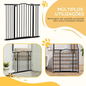 PawHut Barreira de Segurança para Cães Barreira com Largura Ajustável
