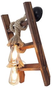 Aplique de Parede Merdiven – Nogueira – 45 x 25 x 23 cm
