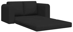 Sofá-Cama de Chão 2 em 1 Preto 148x71x83 cm Tecido