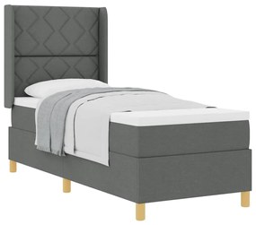 Cama Box com Colchão Cinza Escuro 80x200 cm