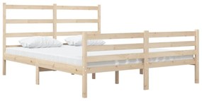 Estrutura de cama pequena casal 120x190 cm pinho maciço
