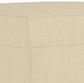 4 pcs conjunto de sofás com almofadas tecido cor creme