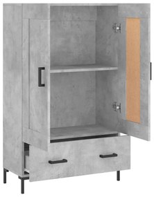 Aparador alto 69,5x31x115 cm derivados de madeira cinza-cimento