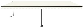 Toldo retrátil manual independente 600x350 cm cor creme