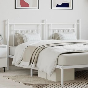vidaXL Cabeceira de cama 180 cm metal branco