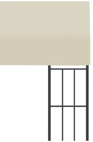 Gazebo de montagem na parede 3x3 m tecido creme