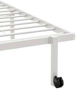 Estrutura de cama sem colchão Dobrável 75x190 cm aço branco