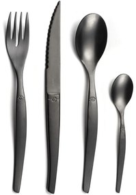 Lou Laguiole Conjunto de talheres Jet 16 pcs preto pré-lavado