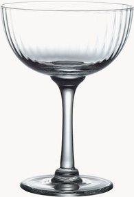 Taças de champanhe em cristal artesanal Ripple, conjunto de 4