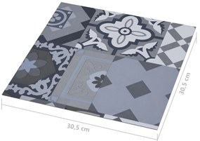 Tábuas de soalho autoadesivas 20 pcs 1,86m² PVC padrão colorido