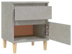 Mesas de cabeceira 2 pcs 40x35x50 cm cinzento cimento