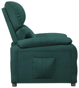 Poltrona reclinável tecido verde-escuro