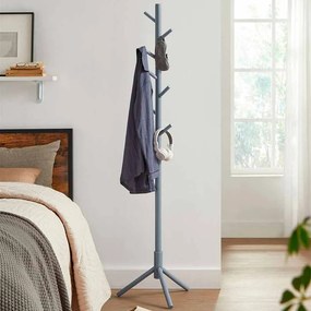 Bengaleiro de madeira ajustável 47 x 47 x 175 cm Cinzento