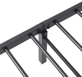 Estrutura de cama sem colchão Dobrável 90x190 cm aço preto