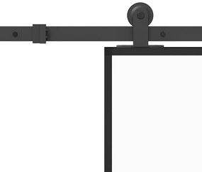 Porta deslizante c/ conj. ferragens 90x205cm vidro ESG/alumínio