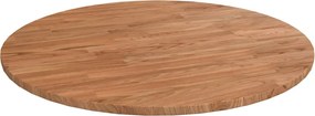 vidaXL Tampo de mesa redondo Ø60x1,5cm carvalho tratado castanho-claro