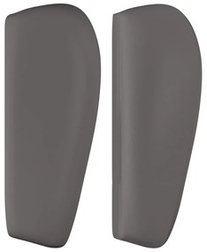 Cabeceira de cama c/ abas couro artificial 103x23x78/88cm cinza