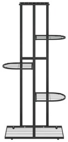 Suporte de Vasos com 5 Prateleiras em Metal - Preto - Design Moderno