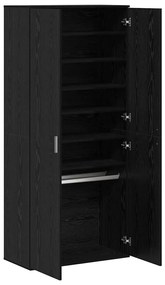 Highboard Carvalho Preto 80x39x178 cm Madeira Revestida