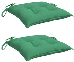 Almofadões de cadeira 2 pcs 40x40x7 cm tecido oxford verde