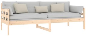 Sofá-cama 80x200 cm madeira de pinho maciça