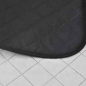 Colcha dupla face acolchoada preto/branco 230 x 260 cm