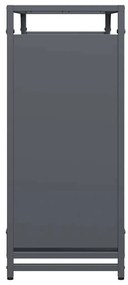 Suporte para lenha 90x28x65 cm aço laminado a frio antracite