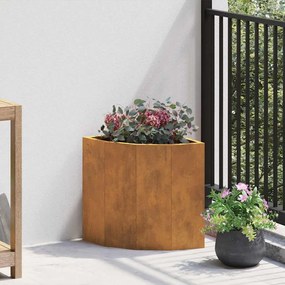 vidaXL Vaso de Canto Ferro Enferrujado 30 x 30 x 35 cm Aço corten