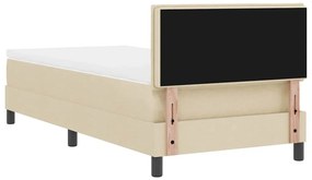 Cama Box com Colchão e LED Cream 90x200 cm Tecido