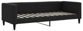 Sofá-cama com gavetão e gavetas 80x200 cm tecido preto