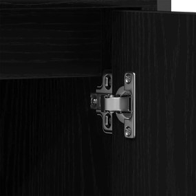 Armário de Pia para Casa de Banho vidaXL Carvalho Preto 60x30x60 cm Ma