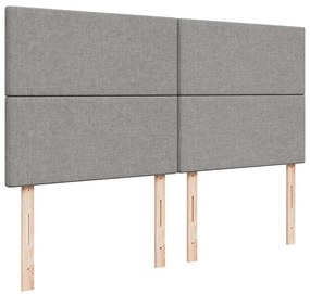 Estrutura cama otomana colchão 160x200 cm tecido cinzento claro