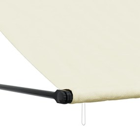 Toldo retrátil 400x150 cm tecido e aço cor creme