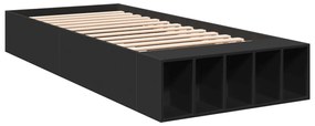 Estrutura de cama 90x190 cm derivados de madeira preto
