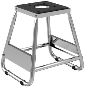 HOMCOM Suporte para Motocicleta Cabalete Tipo Suporte Elevador de Motocross de Aço Carga 500 kg com Plataforma de Borracha Antiderrapante e Área para Reparação e Estacionamento 36x40x40,5 cm Cinza