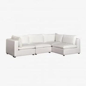 Sofá Modular De Canto De 4 Peças Estefan Style Branco - Sklum