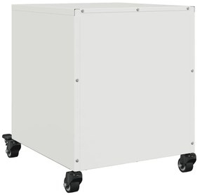 Mesa de cabeceira 36x39x43,5 cm aço branco
