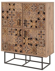 Armário Multiuso Quantum – Pinheiro Atlântico Preto – 93x115x36 cm