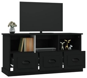 Móvel de TV 100x35x50 cm derivados de madeira preto