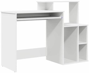 Mesa com Armazenamento Branca 120.5x44x88.5 cm Madeira Reconstituída