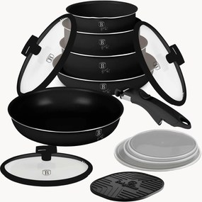 Conjunto de cozinha Matte Black, conjunto de 13
