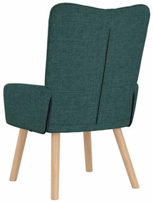 Cadeira Relaxante vidaXL Verde Escuro em Tecido