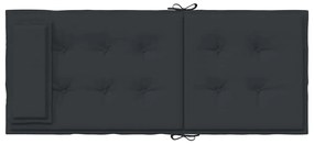Almofadões p/ cadeira encosto alto 2 pcs tecido oxford preto