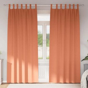 Cortinas com cortinas 2 pcs Terracota 260 x 140 cm Poliéster