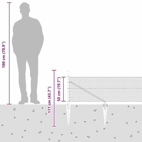 Cerca Hexagonal vidaXL Cinza 0,5x50 m Aço