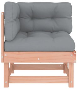 Sofás de canto com almofadões 2 pcs madeira de douglas maciça
