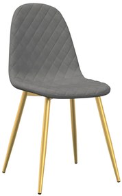 Cadeiras de jantar 4 pcs veludo cinzento-claro
