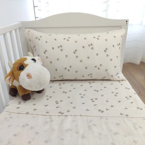 Jogo de Cama Bebé Musselina Folhas