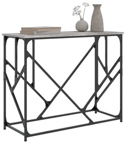 Mesa consola 100x40x80 cm derivados de madeira cinzento sonoma