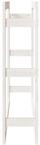 Suporte para lenha 100x25x100 cm pinho maciço branco